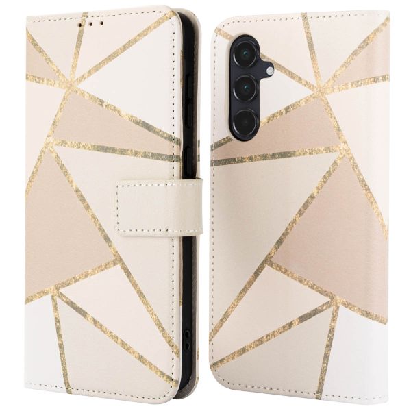 imoshion Étui de téléphone portefeuille Design Samsung Galaxy A55 - Beige Graphic