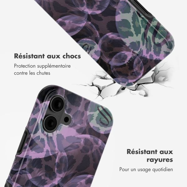 Selencia Coque arrière Vivid avec MagSafe Apple iPhone 16 - Leo Bubble Green