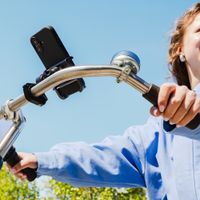 imoshion Support de téléphone Aluminium pour vélo - Rotatif à 360° - Léger - Universel - Noir