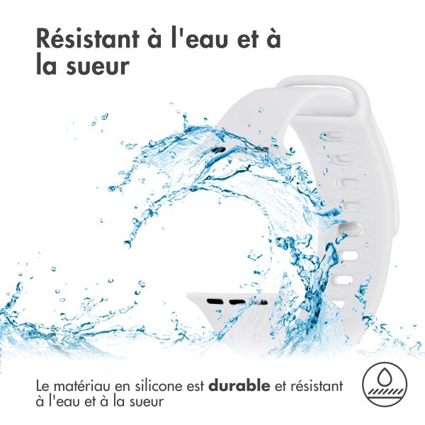 imoshion Bracelet en silicone Apple Watch Series 1-10 / SE / Ultra (2) - 42/44/45/46/49 mm - Blanc