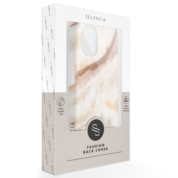 Selencia Aurora Coque Fashion Apple iPhone 15 Pro Max - Powder White Marble