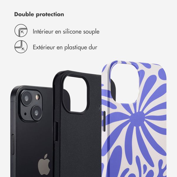 Selencia Coque arrière Vivid Apple iPhone 13 - Modern Bloom Sapphire Blue