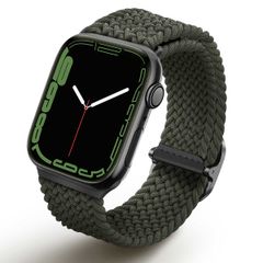 Uniq Bracelet tressé Aspen Apple Watch Series 1 t/m 9 / SE (38/40/41 mm) | Series 10 / 11 (42 mm) - Cypress Green