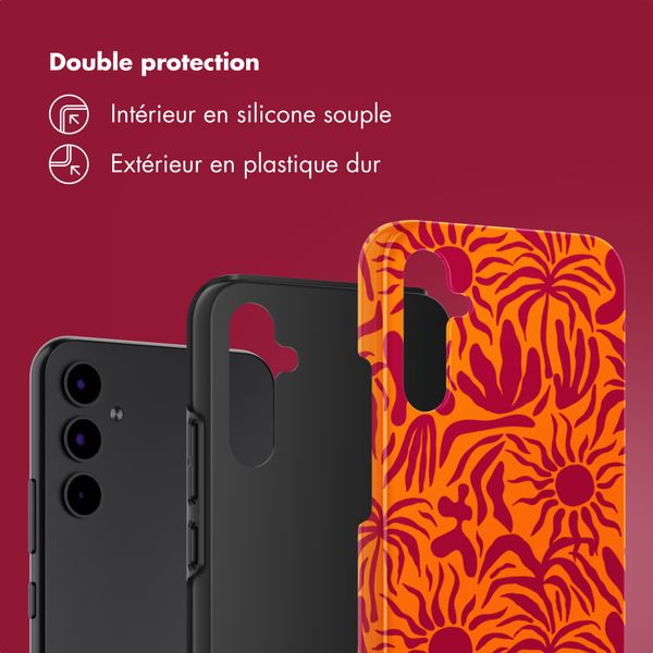 Selencia Coque arrière Vivid Samsung Galaxy A34 (5G) - Tropical Vibes Apricot