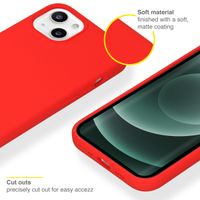 Accezz Coque Liquid Silicone iPhone 13 Mini - Rouge