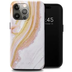 Selencia Coque arrière Vivid Apple iPhone 15 Pro Max - Chic Marble Gold