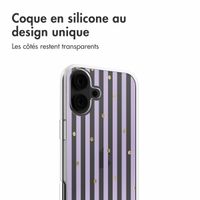 imoshion Coque Design Apple iPhone 16 - Sparkle Lines Lavender