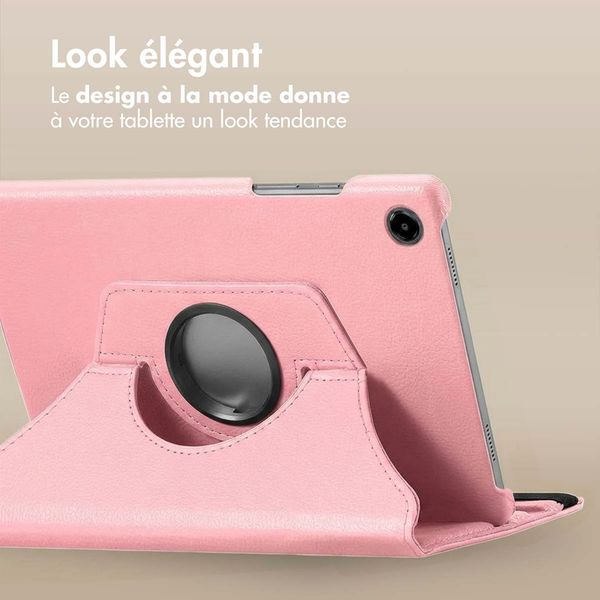 imoshion Coque tablette rotatif à 360° Samsung Galaxy Tab A9 8.7 pouces - Rose