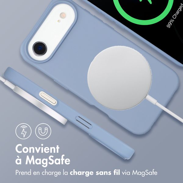 imoshion Coque arrière Color avec cordon amovible et MagSafe Apple iPhone Air - Ash Blue