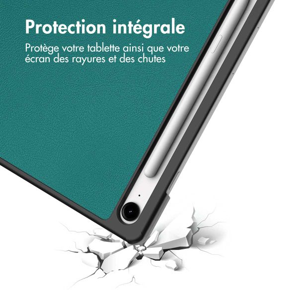 imoshion Coque tablette Trifold Samsung Galaxy Tab S10 FE Plus - Vert foncé