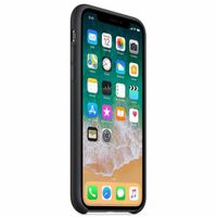 Apple Coque en silicone iPhone X - Noir