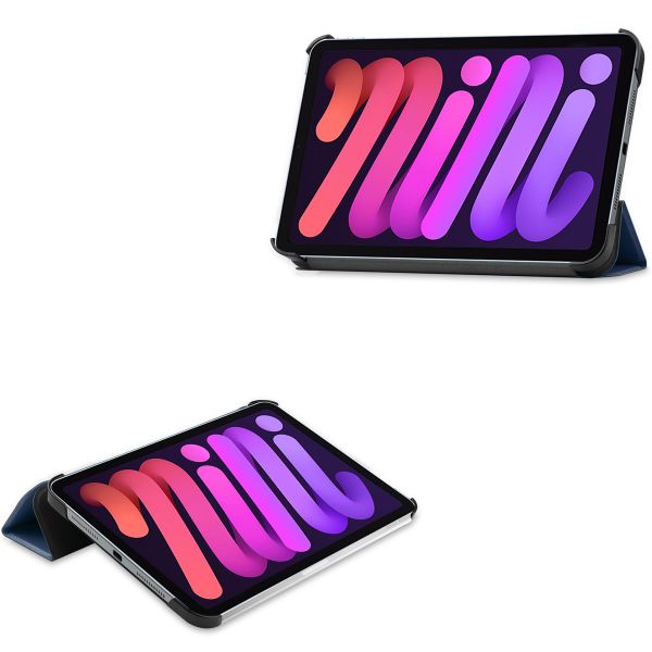 imoshion Coque tablette Trifold iPad Mini 7 (2024) / iPad Mini 6 (2021) - Bleu foncé