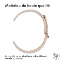 imoshion Bracelet en cuir magnétique - Connexion universelle de 22 mm - Beige