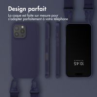 Selencia Coque silicone avec cordon amovible Apple iPhone 16 Pro Max - Bleu foncé