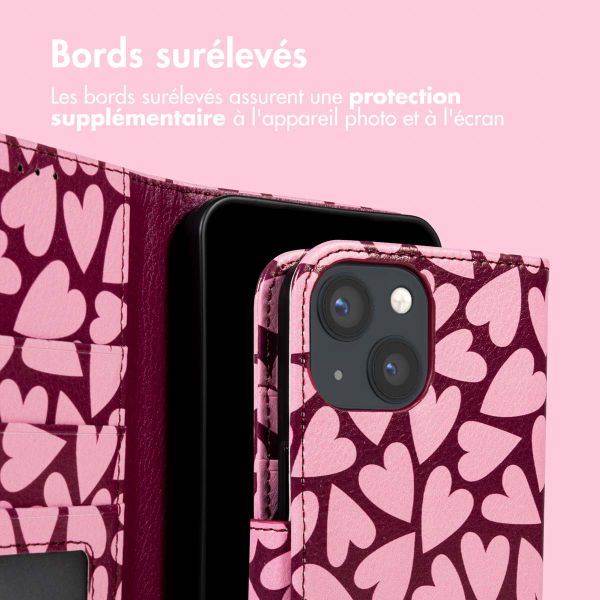 imoshion Étui de télephone portefeuille Design Apple iPhone 13 - Hearty Blush