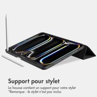 Accezz Étui de téléphone portefeuille Smart Silicone iPad Pro 13 (2024) M4 - Noir