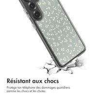 imoshion Coque Design Samsung Galaxy S25 - Smoke Green Flowers