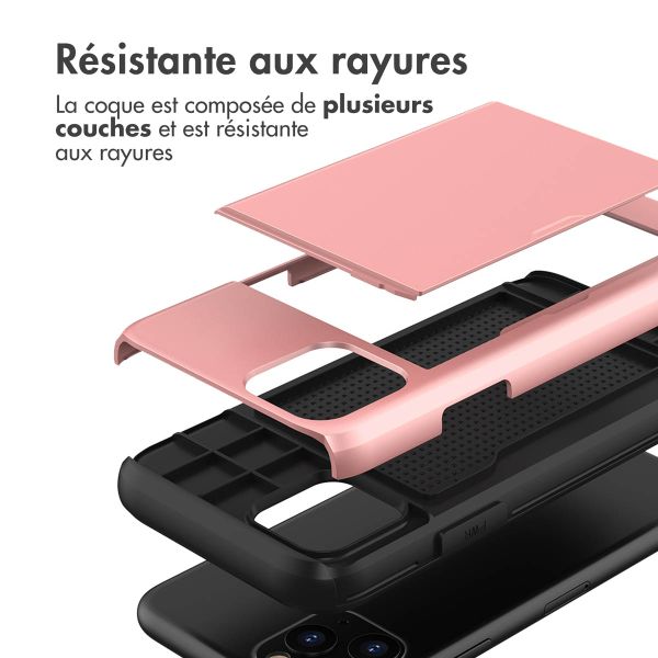 imoshion Coque arrière avec porte-cartes Apple iPhone 11 Pro - Rose Doré