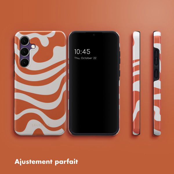 Selencia Coque arrière Vivid Samsung Galaxy S24 FE - Dream Swirl Orange