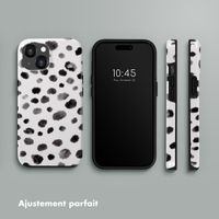 Selencia Coque arrière Vivid Tough iPhone 15  - Trendy Leopard