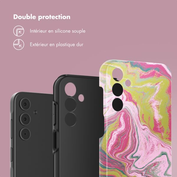 Selencia Coque arrière Vivid Tough Samsung Galaxy A15 (5G/4G) - Marble Pink