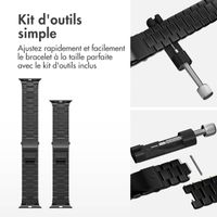 imoshion Bracelet en acier Apple Watch Series 1 á 11 / SE / Ultra (44/45/46/49 mm) - Noir