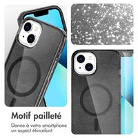 imoshion Coque Pailletée avec MagSafe Apple iPhone 14 - Glitter Noir