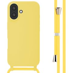 imoshion Coque en silicone avec cordon Apple iPhone 16 - Jaune