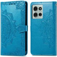 imoshion Etui de téléphone portefeuille Mandala Motorola Moto G75 5G - Turquoise