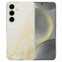 imoshion Coque Design Samsung Galaxy S25 - Golden Leaves Transparent