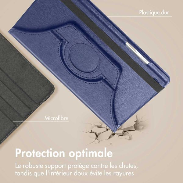 imoshion Coque tablette rotatif à 360° Samsung Galaxy Tab S6 Lite (2020/2022/2024)  - Bleu foncé