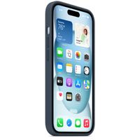 Apple Coque en silicone MagSafe Apple iPhone 15 - Storm Blue