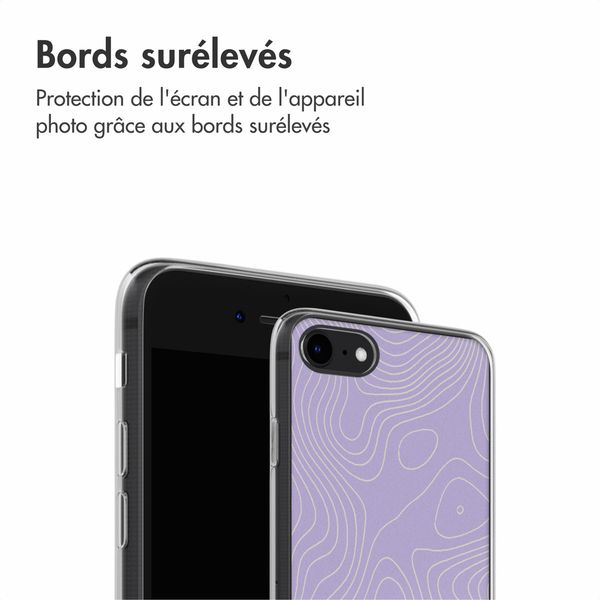 imoshion Coque Design iPhone SE (2022 / 2020) / 8 / 7 - Topo Lilac