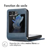 imoshion Étui de télephone portefeuille Luxe Samsung Galaxy Z Flip 5 - Bleu foncé