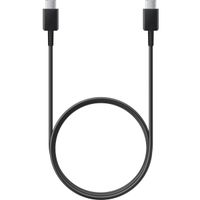 Samsung Original câble USB-C vers USB-C - 1.8 meter - 25 Watt - Noir + Original l'Adapteur de charge radpide USB-C emballage d'usine - 25 Watt - Noir