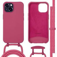 imoshion Coque arrière Color avec cordon amovible et MagSafe Apple iPhone 15 - Raspberry