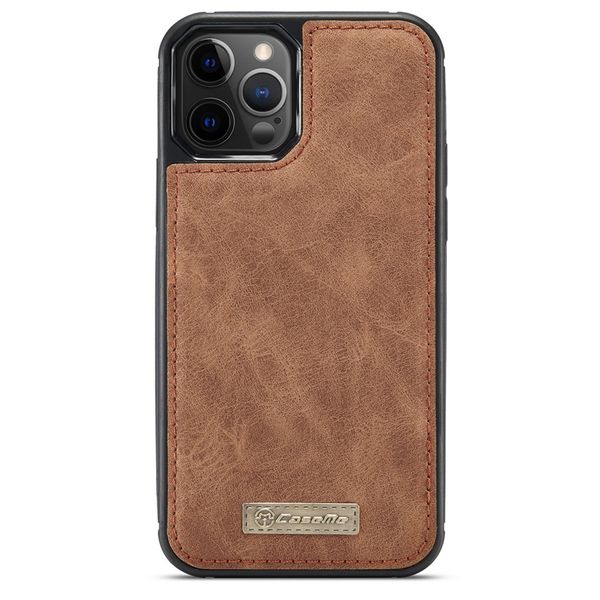 CaseMe Étui luxe 2-en-1 à rabat iPhone 12 Pro Max - Brun