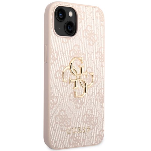 Guess Coque 4G Metal Logo Backcover iPhone 15 - Rose