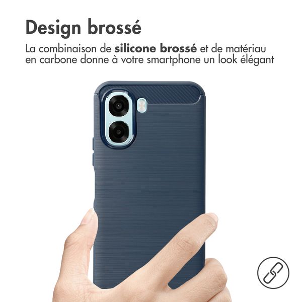 imoshion Coque Brushed Oppo A6x (4G/5G) - Bleu foncé