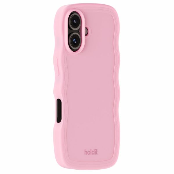 Holdit Coque Wavy Apple iPhone 16 - Pink