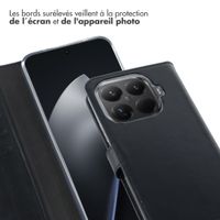 Selencia Étui portefeuille en cuir véritable Xiaomi 15T Pro - Noir