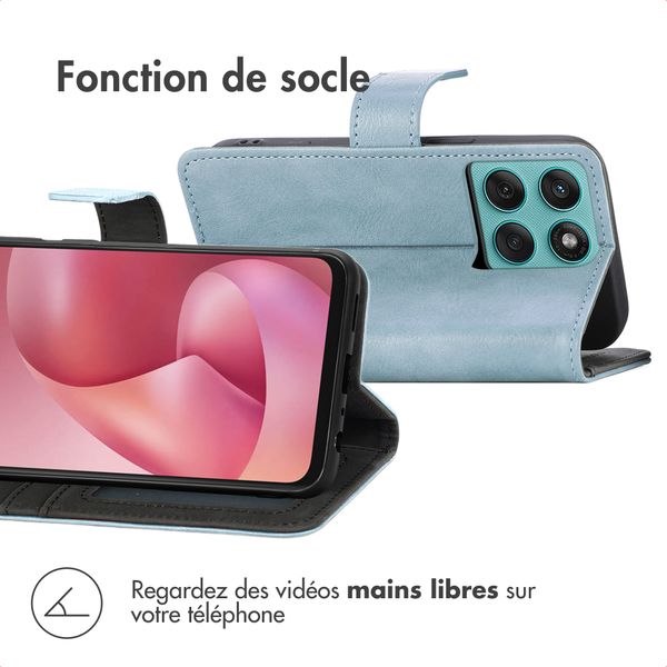 imoshion Étui de télephone portefeuille de luxe Motorola Moto G57 Power - Bleu clair