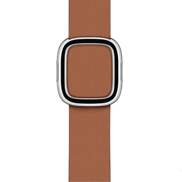 Apple Leather Band Modern Buckle Apple Watch Series 1-9 / SE - 38/40/41 mm / Series 10 - 42 mm - Taille M - Brun