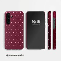 Selencia Coque arrière Vivid Samsung Galaxy S25 FE - Happy Dots Burgundy
