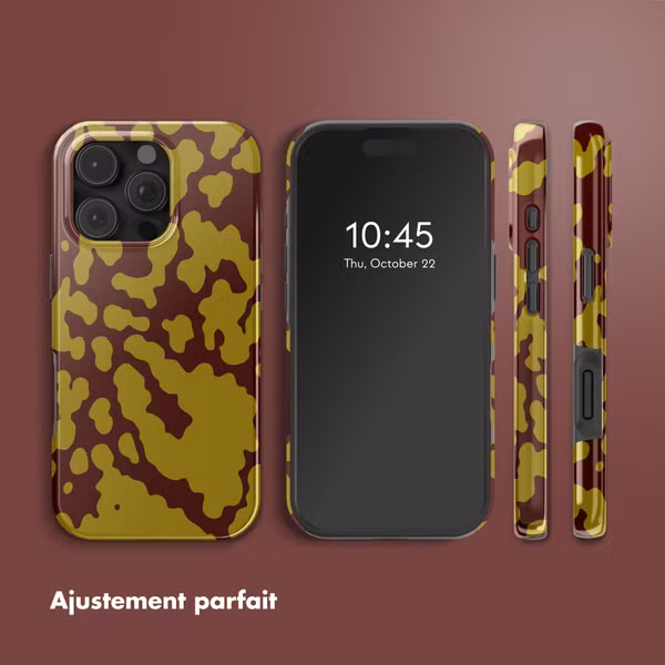 Selencia Coque arrière Vivid avec MagSafe Apple iPhone 16 Pro - Moo'd Olive Dust