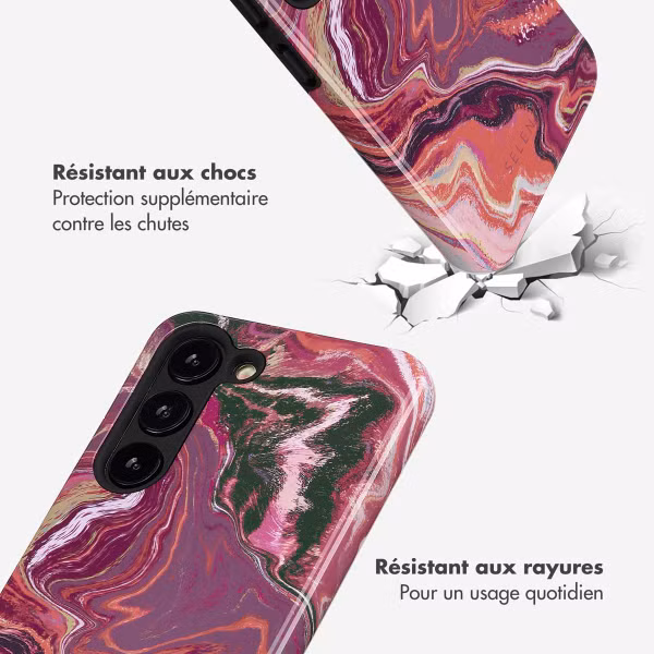 Selencia Coque arrière Vivid Samsung Galaxy S23 - Marble Purple