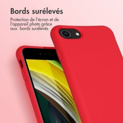 imoshion Coque de couleur avec cordon amovible iPhone SE (2022 / 2020) / 8 / 7 - Rouge