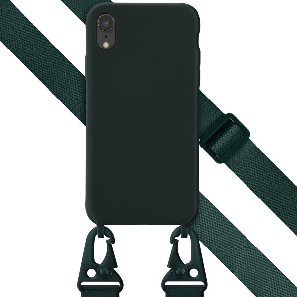 Selencia Coque silicone avec cordon amovible iPhone Xr - Vert foncé