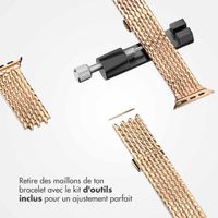 Selencia Bracelet dragon en acier Apple Watch Series 1 t/m 11 / SE / Ultra (44/45/46/49 mm) - Rose Doré