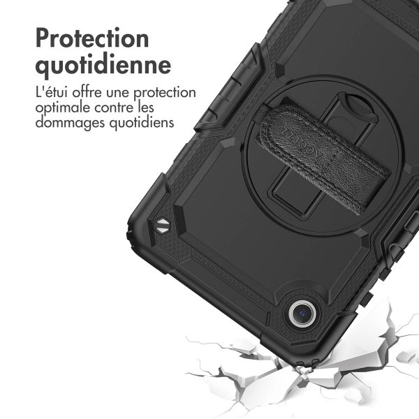 Accezz Coque arrière robuste avec bandoulière Samsung Galaxy Tab A9 8.7 pouces - Noir